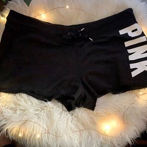 VS Pink Terry Cloth Logo Shorts